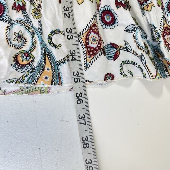 One World Live and Let Live Mini Dress Women's XL Boho Embroidered Patchwork - Picture 10 of 10